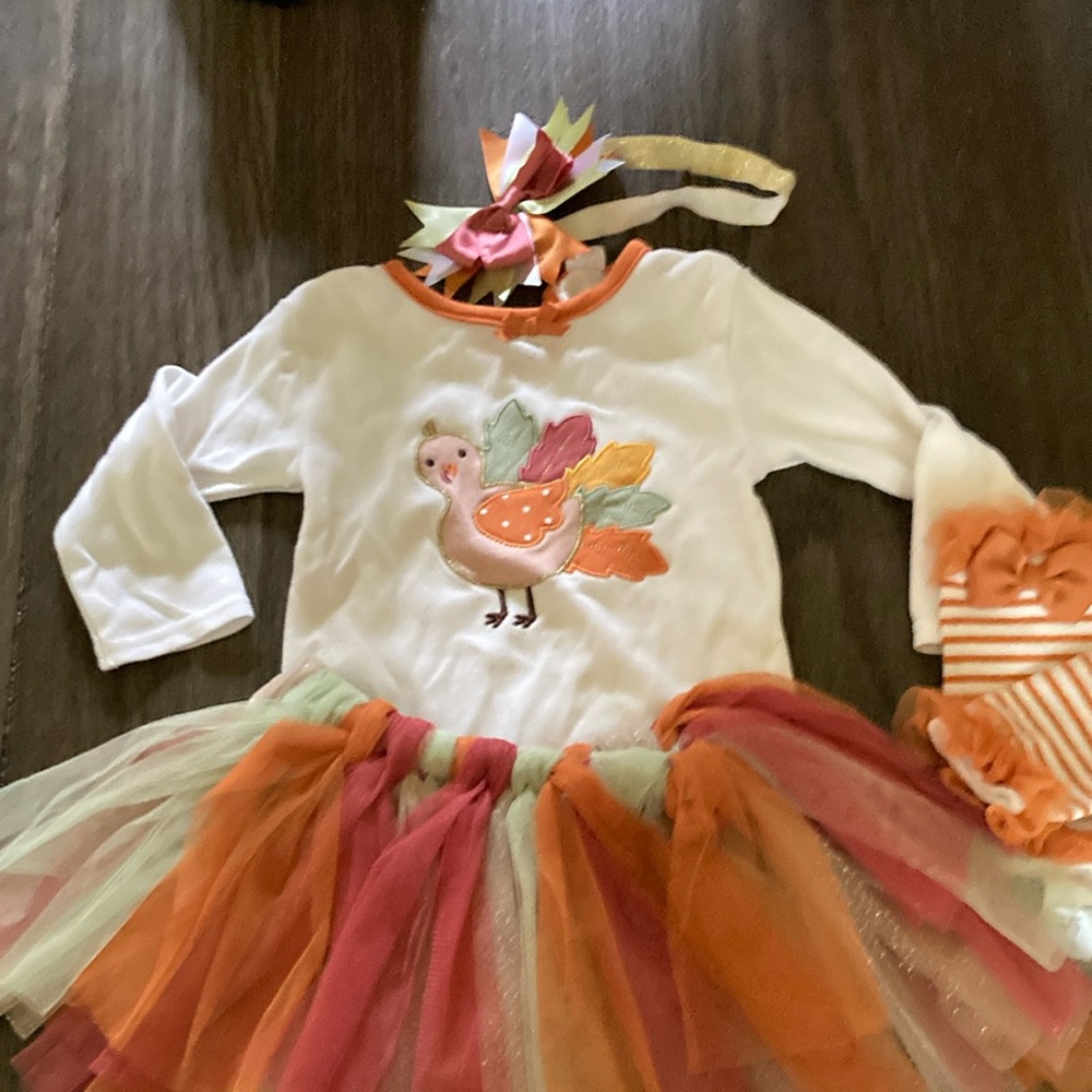 Baby Essentials White and Orange Seasonal Outfit